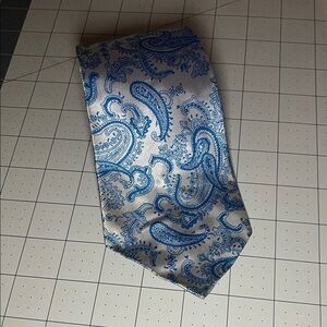 Elegant Blue Paisley Men's Tie